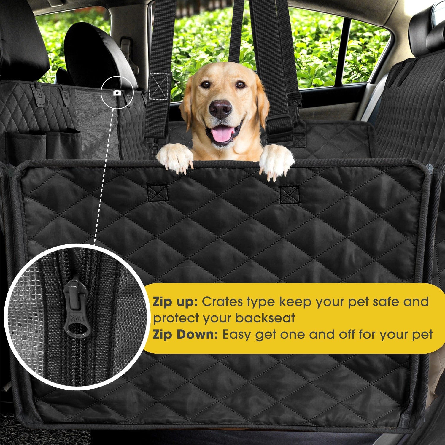 Dog Car Seat Cover - Pups Calm